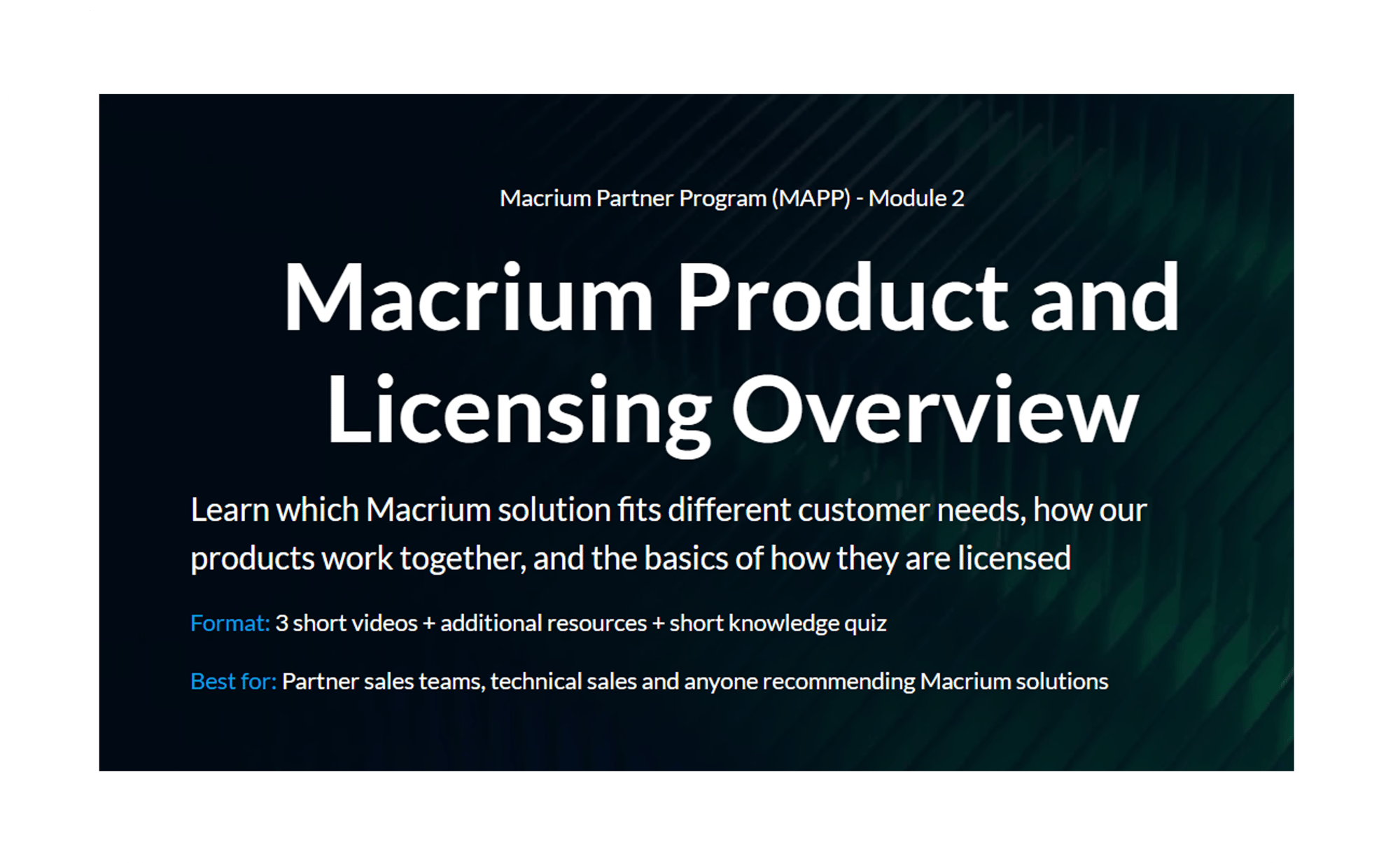 Module 2: Product Overview Module 2: Product Overview
